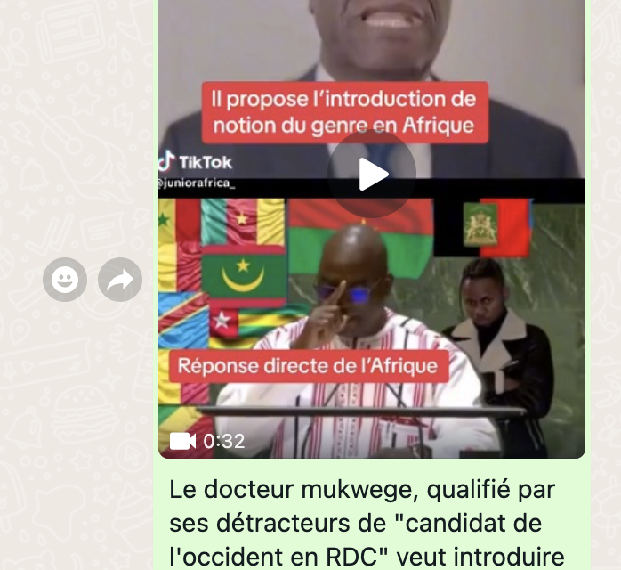 La notion du « GENRE » expliquée au président Tshisekedi, par 2 vidéos et par ChatGPT